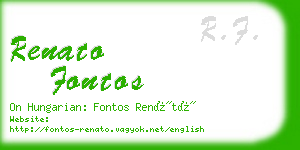 renato fontos business card